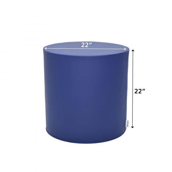 Ottoman - 22 Diameter x 22 H - Tranquility - Navy