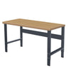 Adjustable Leg Workbench, 60"W x 30"D x 34"H, 708 Midnight Ebony, Includes Legs, Rear Stringer, Laminated Hardwood Top