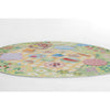 Playground Tea Party Green Kid Rug 6' X 6' Round