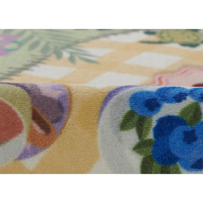 Playground Tea Party Green Kid Rug 6' X 6' Round