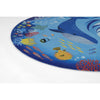 Playground Ocean Blue Kid Rug 6' X 6' Round