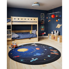 Playground Space Blue Kid Rug 6' X 6'8"