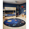 Playground Space Blue Kid Rug 6' X 6'8"