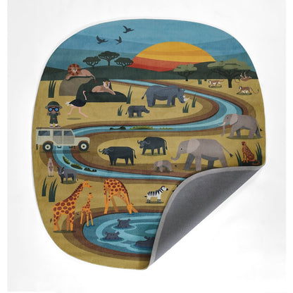Playground Safari Multi Kid Rug 6' X 6'8"