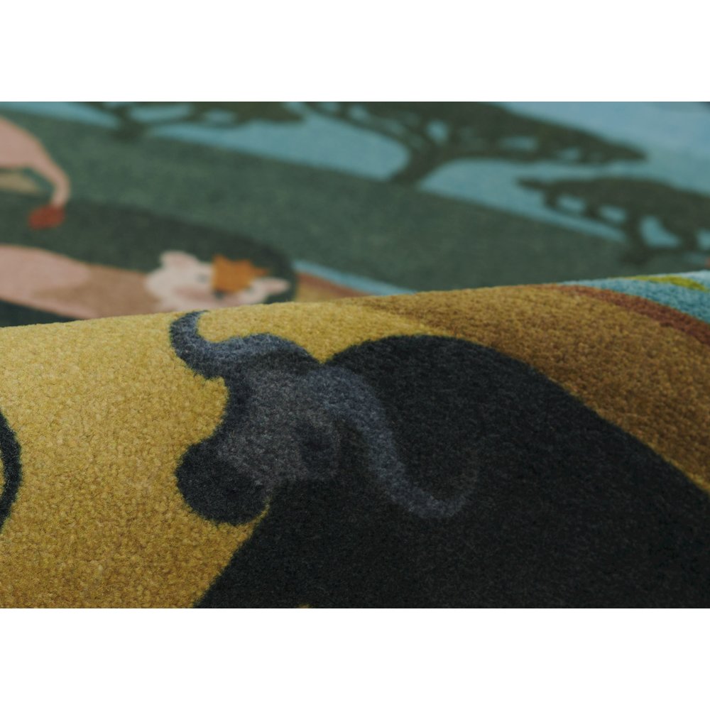 Playground Safari Multi Kid Rug 6' X 6'8"