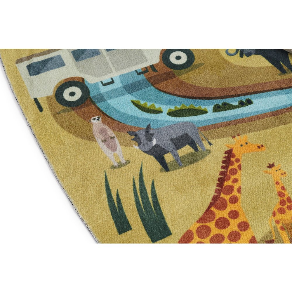 Playground Safari Multi Kid Rug 6' X 6'8"