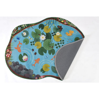Playground Pond Blue Kid Rug 4' X 5'4"