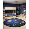 Playground Space Blue Kid Rug 4' X 4'4"