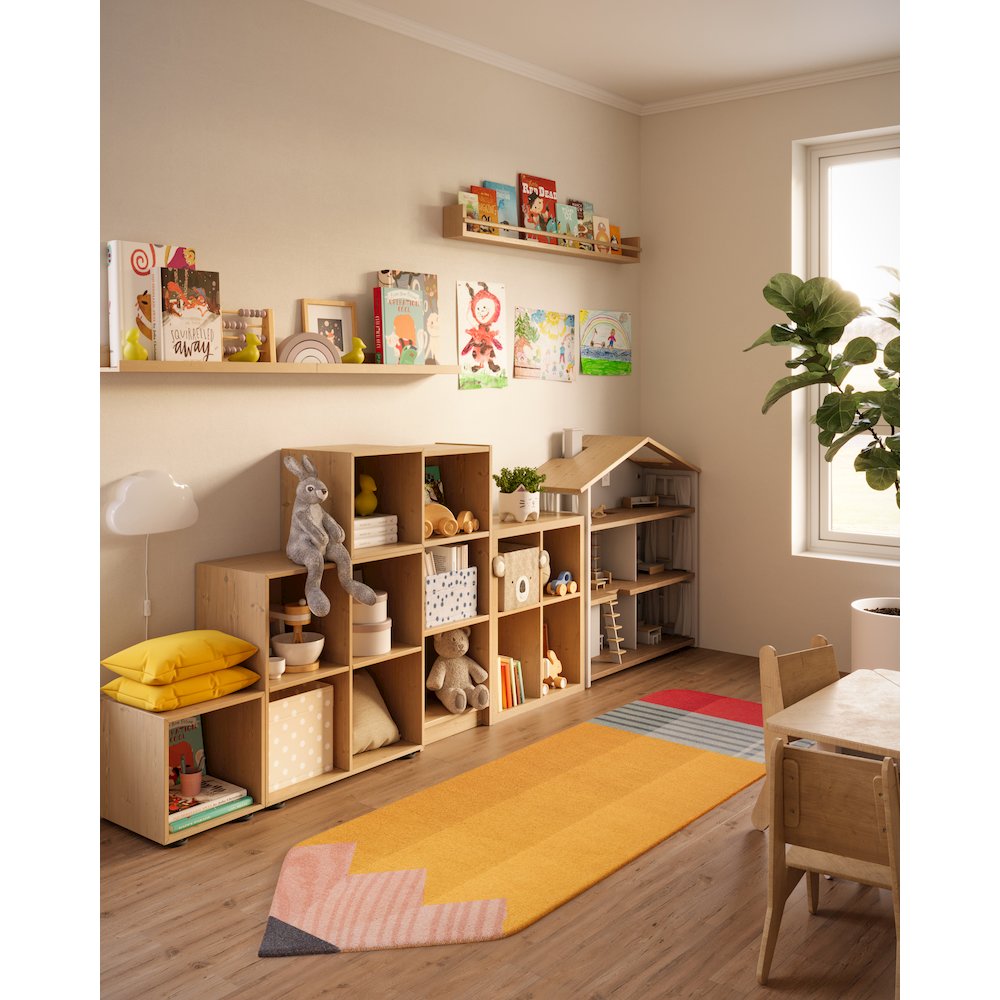 Playground Pencil Multi Kid Rug 2'4" X 7'7"