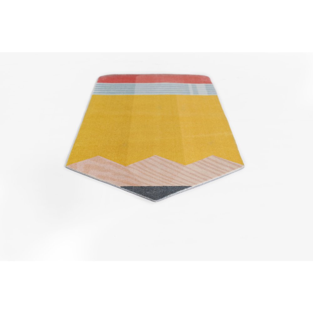 Playground Pencil Multi Kid Rug 2'4" X 7'7"