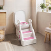 Toddler Potty Training Seat with Step Stool Ladder and Handles, Pink