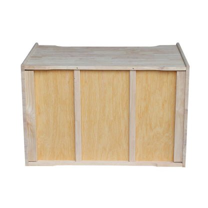 Kids Storage Box, Unfinished, Brown