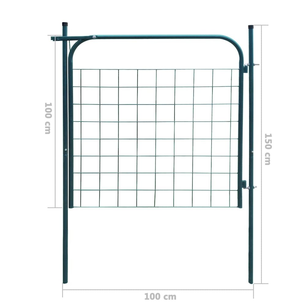 vidaXL Garden Fence Gate 39.4"x39.4" Green