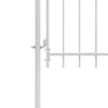 vidaXL Garden Gate Steel 39.4"x68.9" White