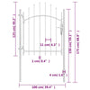 vidaXL Garden Gate Steel 39.4"x68.9" White
