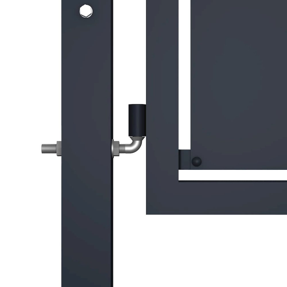 vidaXL Garden Gate Steel 39.4"x39.4" Anthracite 4518