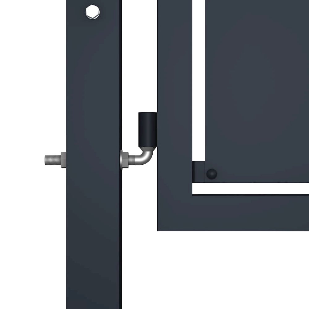 vidaXL Garden Gate Steel 39.4"x49.2" Anthracite 4519