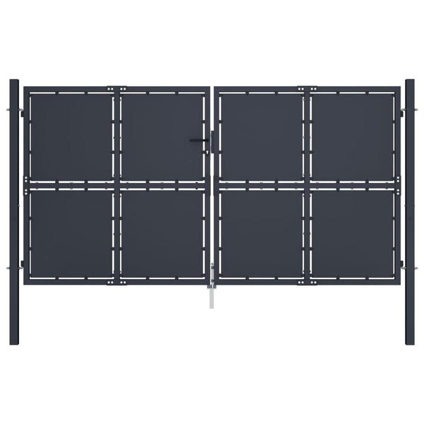 vidaXL Garden Gate Steel 118.1"x68.9" Anthracite 4527