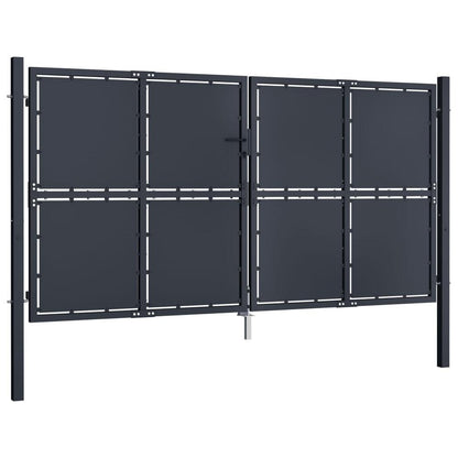 vidaXL Garden Gate Steel 118.1"x68.9" Anthracite 4527