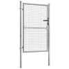 vidaXL Garden Gate Galvanized Steel 41.3"x68.9" Silver