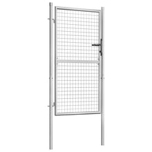 vidaXL Garden Gate Galvanized Steel 41.3"x78.7" Silver