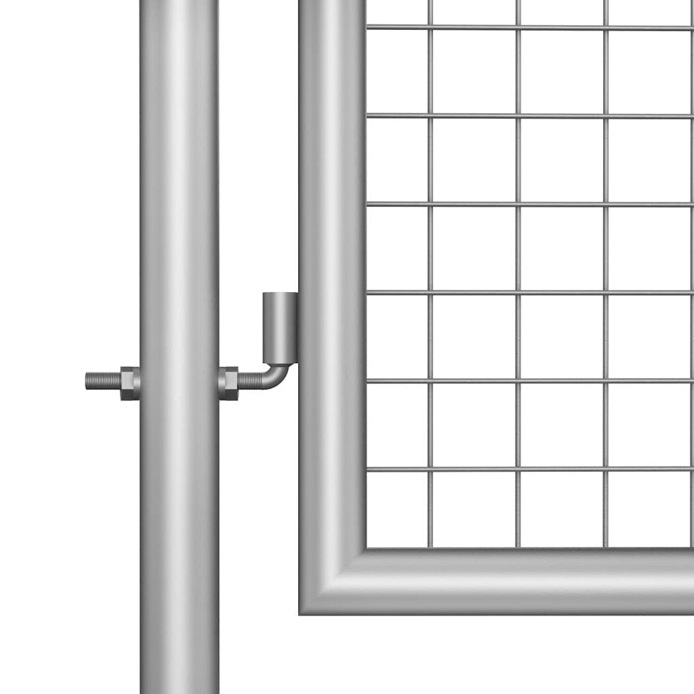 vidaXL Garden Gate Galvanized Steel 41.3"x78.7" Silver