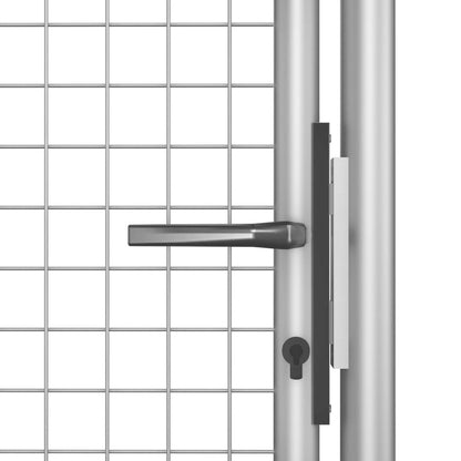 vidaXL Garden Gate Galvanized Steel 41.3"x78.7" Silver