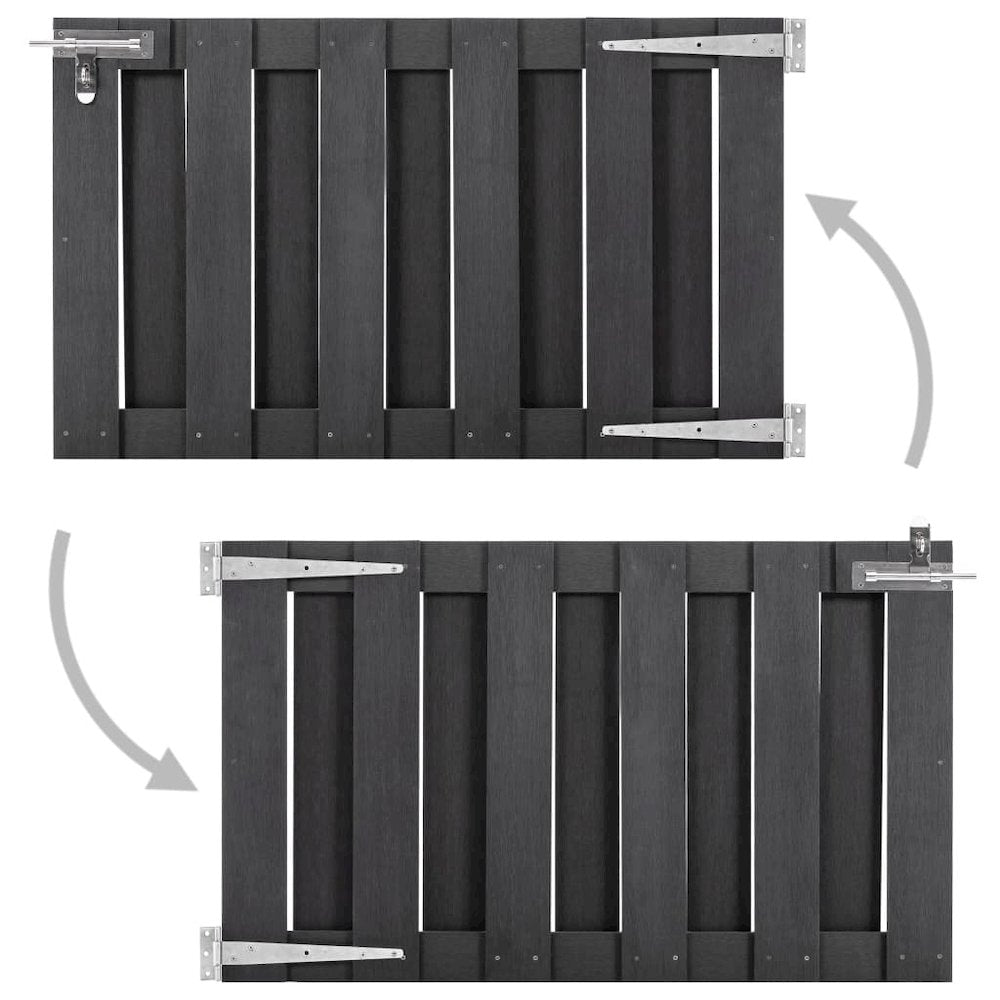 vidaXL Garden Gate WPC 39.4"x23.6" Gray