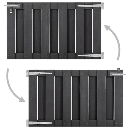 vidaXL Garden Gate WPC 39.4"x23.6" Gray