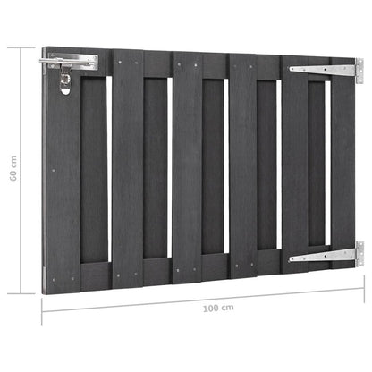 vidaXL Garden Gate WPC 39.4"x23.6" Gray