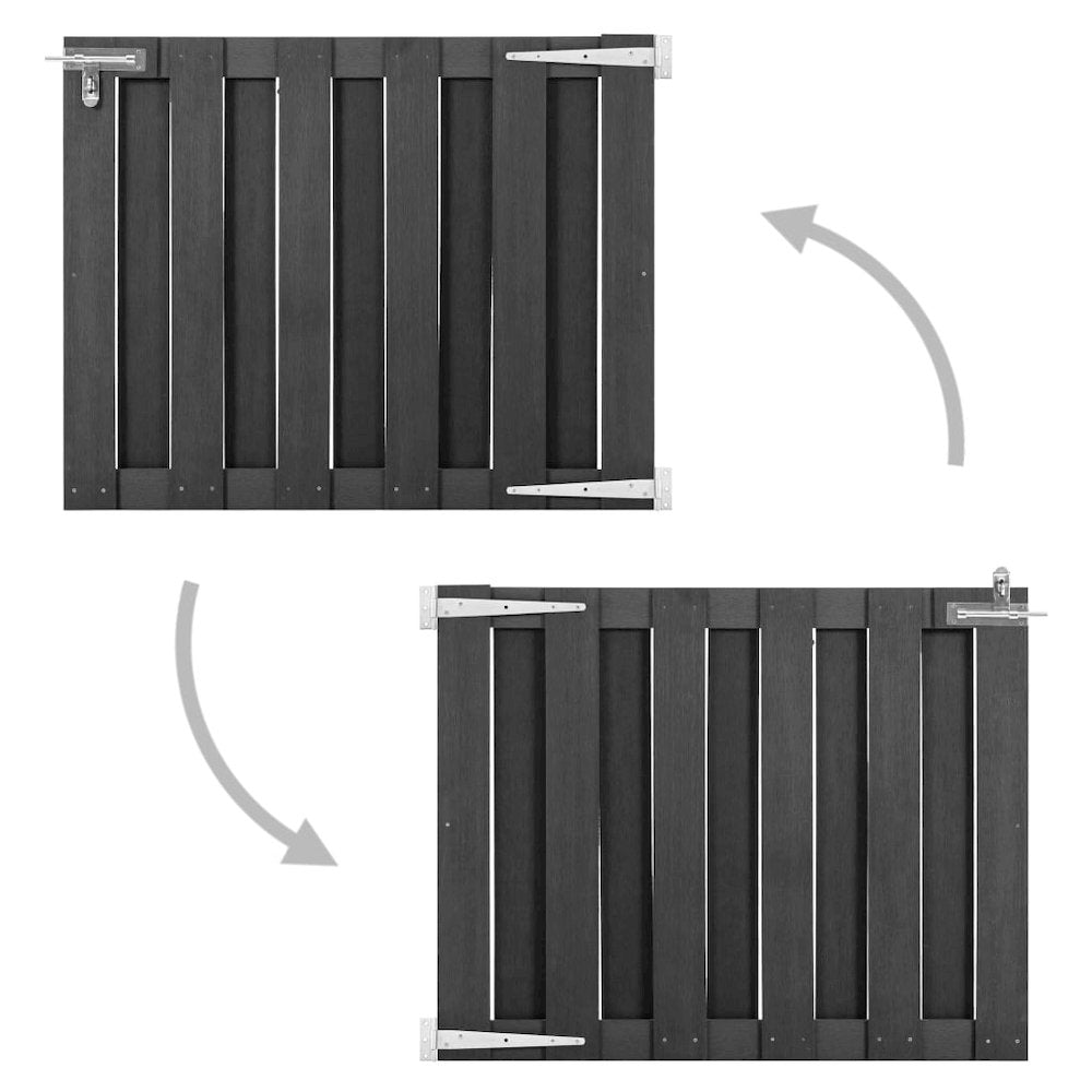 vidaXL Garden Gate WPC 39.4"x31.5" Gray