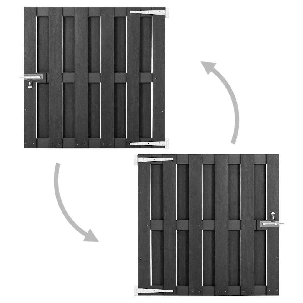 vidaXL Garden Gate WPC 39.4"x39.4" Gray