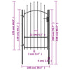 vidaXL Garden Gate Steel 39.4"x86.6" Black