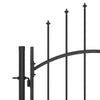 vidaXL Garden Gate Steel 39.4"x98.4" Black