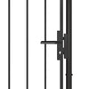vidaXL Garden Gate Steel 39.4"x98.4" Black