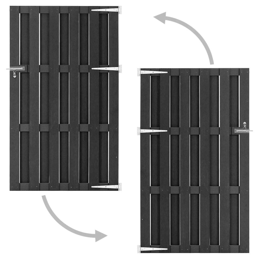 vidaXL Garden Gate WPC 39.4"x70.9" Gray
