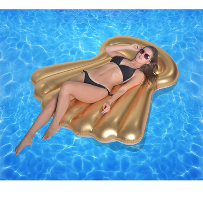 6' Inflatable Golden Shell Swimming Pool Float