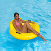43" Yellow Bubble Seat Inflatable Swimming Pool Float