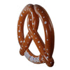 Inflatable Chocolate Brown and White Dotted Giant Pretzel 3-Person Swimming Pool Float 10-Inch