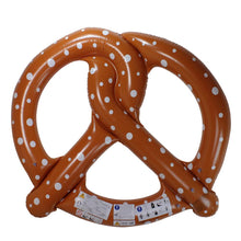 Inflatable Chocolate Brown and White Dotted Giant Pretzel 3-Person Swimming Pool Float 10-Inch