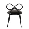 Set Of 4 Metal Kids Bow Chair With Black Vinyl Seat Cushion
