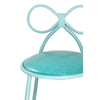 Metal Kids Bow Chair metal  - Blue with Blue Cushion - Gloss