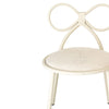 Metal Kids Bow Chair metal  - White with White Cushion - Gloss