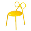 Metal Kids Bow Chair metal  - Yellow with Yellow Cushion - Gloss