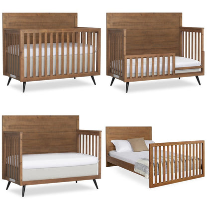 Evolur Stilnovo Mid Century 4-in-1 Convertible Crib, 927-SC