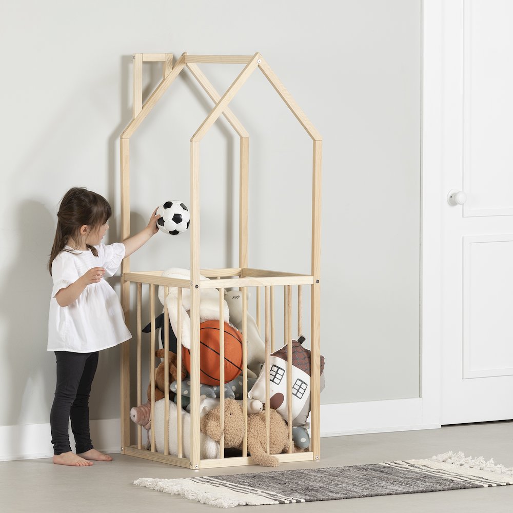 Ohana House Shaped Storage Unit, Natural