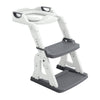Toddler Potty Training Seat with Step Stool Ladder, Foldable, Grey