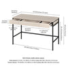 Evans 48" Wide Rectangular Writing Desk in Alder White