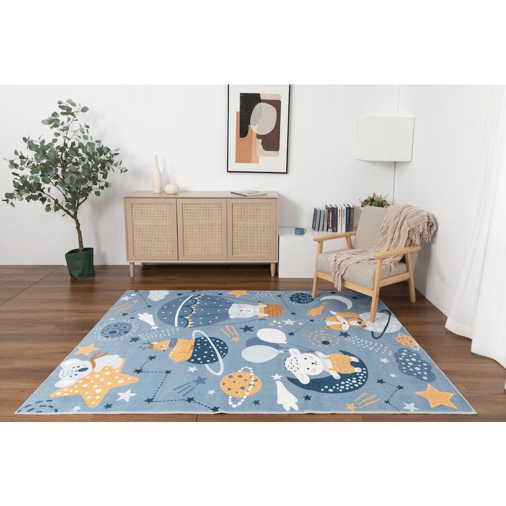 Kids 02 Space Animals Adventure Rug