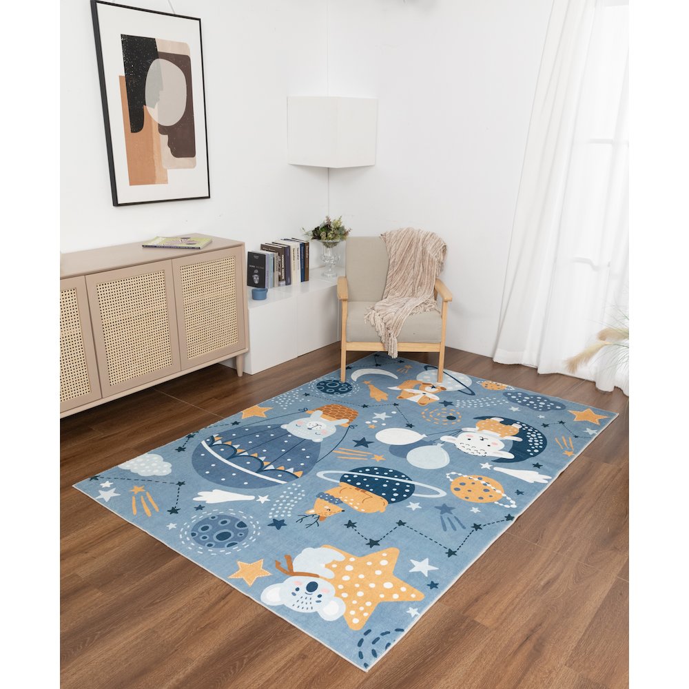 Kids 02 Space Animals Adventure Rug